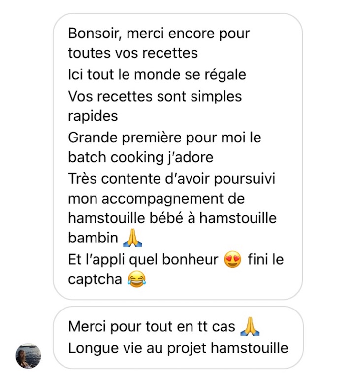 Recommandation cliente des services Hamstouille